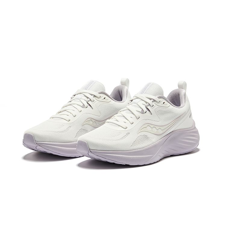 SAUCONY Lancer 3 Running Training EVA Cushioning Breathable Supportive Low-Top Running Shoes Women Sneaker White Purple S18226-4