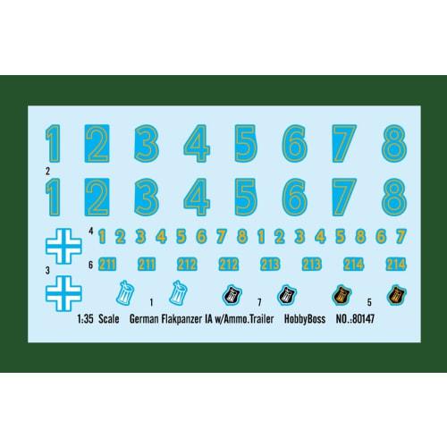 Hobby Boss 1/35 Scale German Flakpanzer I with Armor Trailer Plastic Model Kit 80147