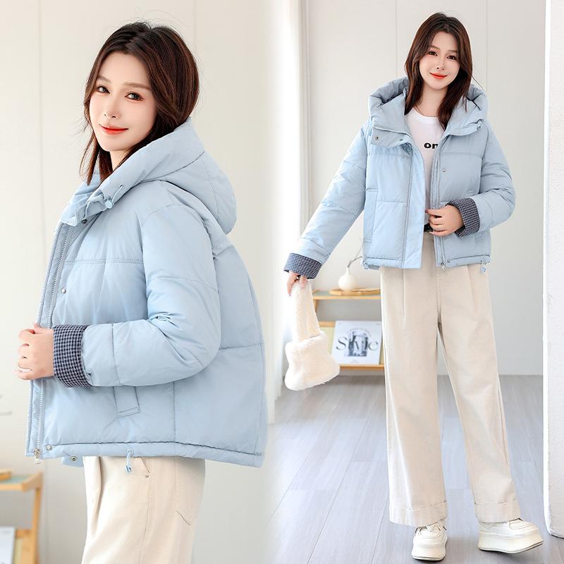 Women's Short Winter Jacket Warm Hooded Loose Cotton-Padded