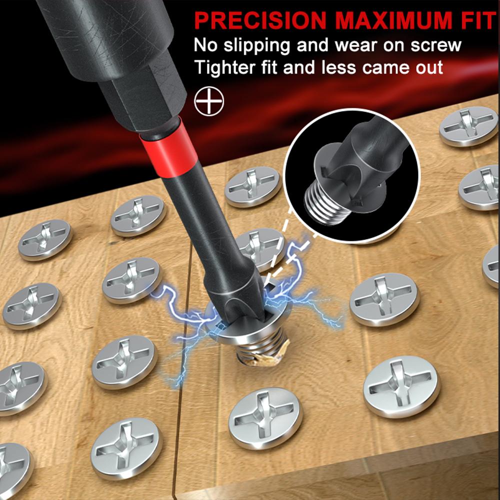 20pcs Magnetic Screwdriver Bit Set Non-Slip Impact Batch Head Cross Electric Drill Screw Driver Head Kit Screwdriver with Box