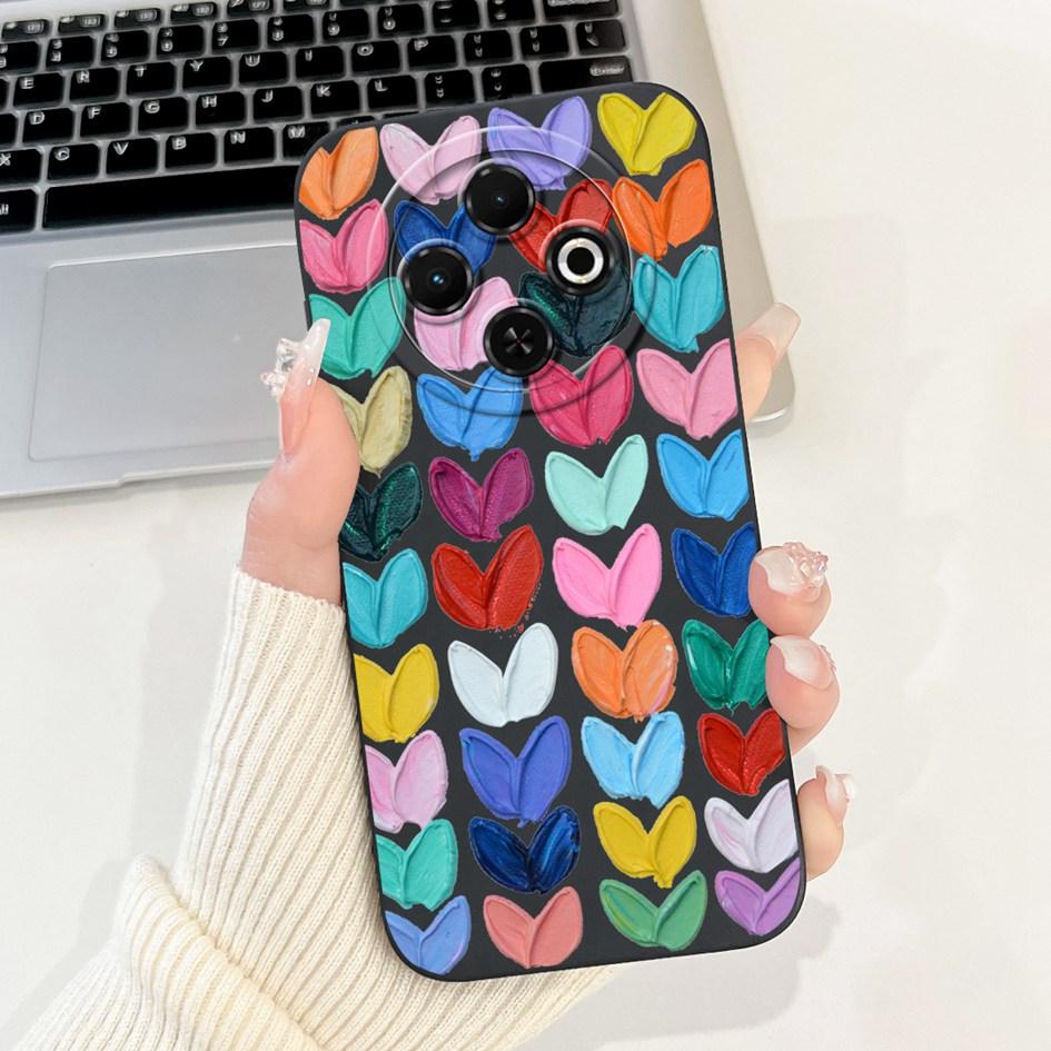 For Tecno Spark 30C 4G Case Popular Daisy Flower Soft Silicone Matte Cover For Tecno Spark30C 4G kl5 kl5n Full Protection Bumper