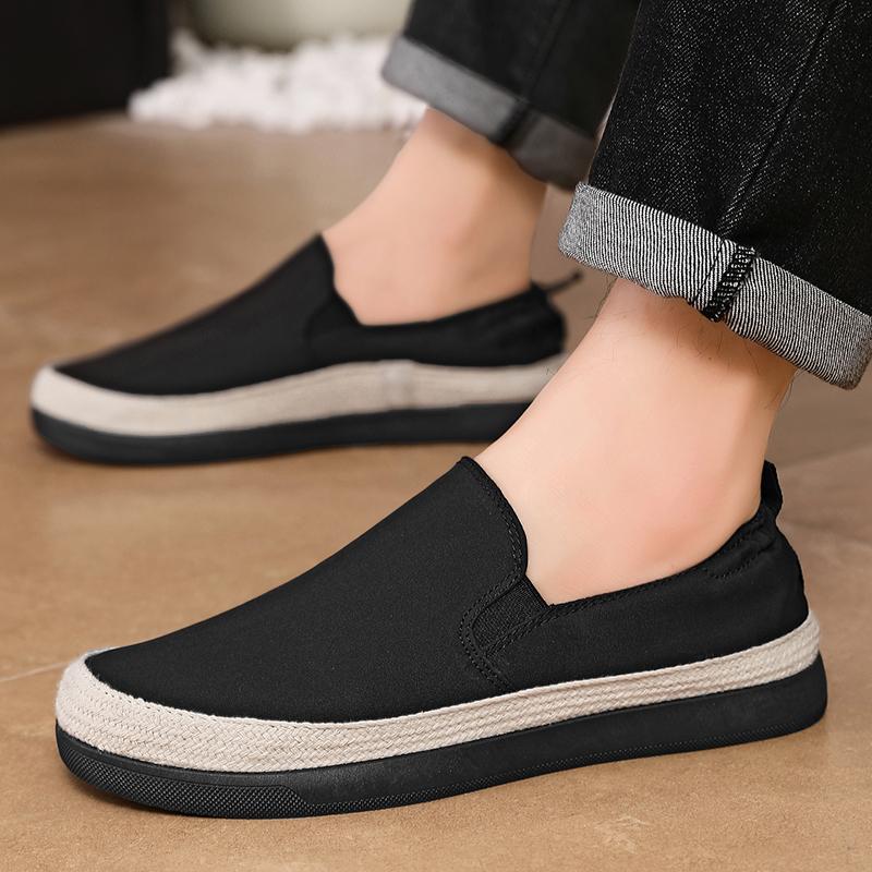 2026 New Model Men's Outdoor Canvas Shoes - Summer Casual Shoes - Canvas Soft Soles - Lightweight Walking Shoes