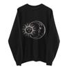 Women's Casual Sun  Printing Long Sleeve Sweatshirt Pullover Blouse Tops