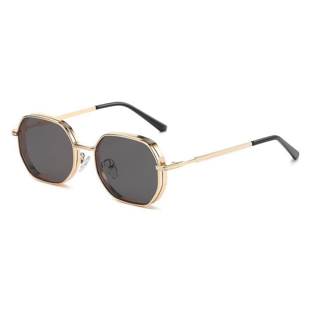 1pc Metal Fashion Round Men's Sunglasses Outdoor Driving Driving Fishing Gradient Sunglasses Women's Sunglasses