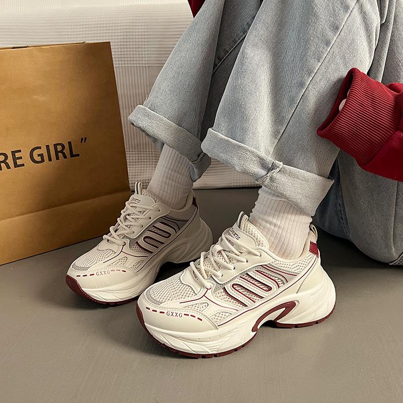 High-end dad shoes women's spring 2025 new stepping on shit soft sole showing feet small casual sports shoes women 2115