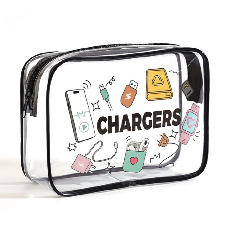 Spacious Interior Transparent Toiletry Bag Waterproof PVC Cosmetic Storage Organizer For Travel Essential