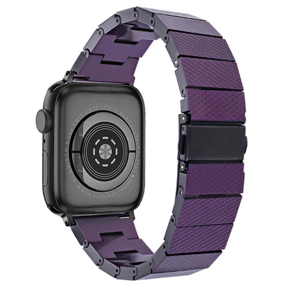 

Watch Strap for Apple Watch Series 10 42mm/9 8 7 41mm/SE (2023) SE (2022) SE 6 5 4 40mm/3 2 1 38mm Resin Watch Band Bracelet Purple Carbon Fiber