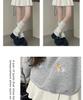 Women's 2025 A-line White Mini Pleated Skirt - Slimming Woolen JK Style for Autumn/Winter