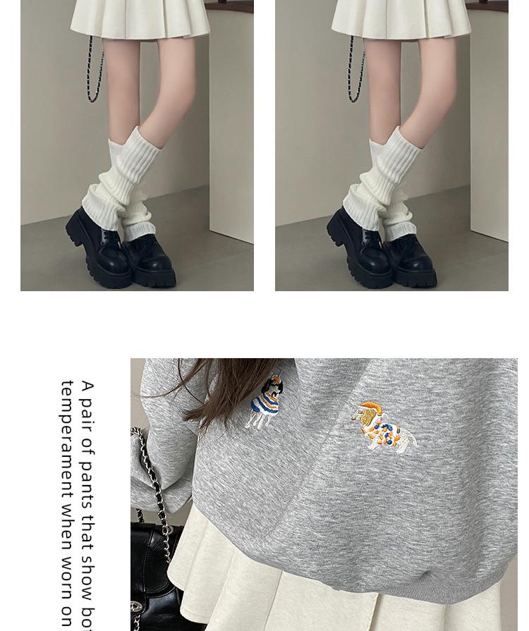 Women's 2025 A-line White Mini Pleated Skirt - Slimming Woolen JK Style for Autumn/Winter