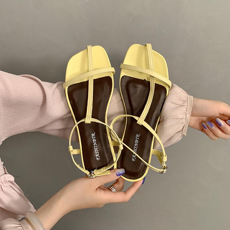 

Летние сандалии-гладиаторы женские балетки женские удобные туфли на мягкой подошве для платья уличная пляжная обувь для отпуска 35 жёлтый