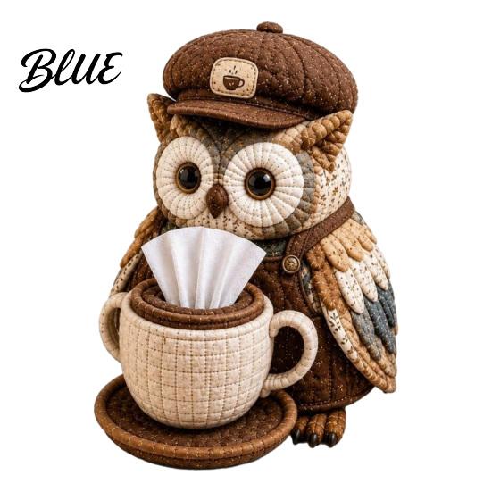 Handmade Quilted Tissue Cover DIY Box Kit Owl Shape