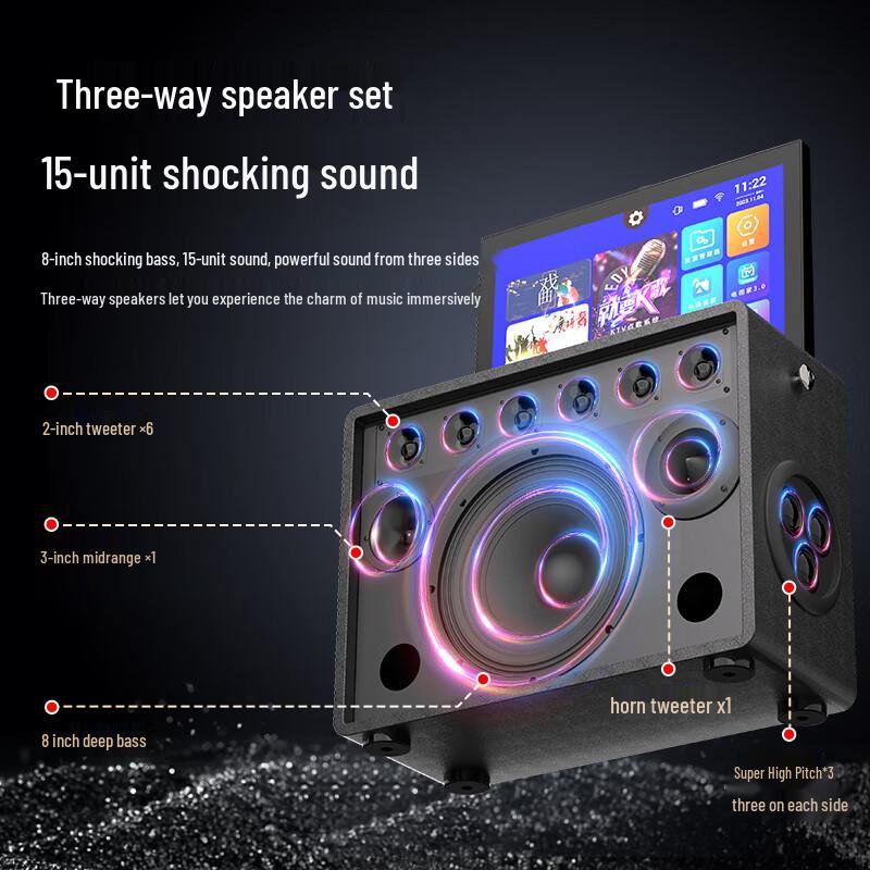 Newsmy N523 Home KTV Bluetooth Speaker System CN Plug (adapter Included)