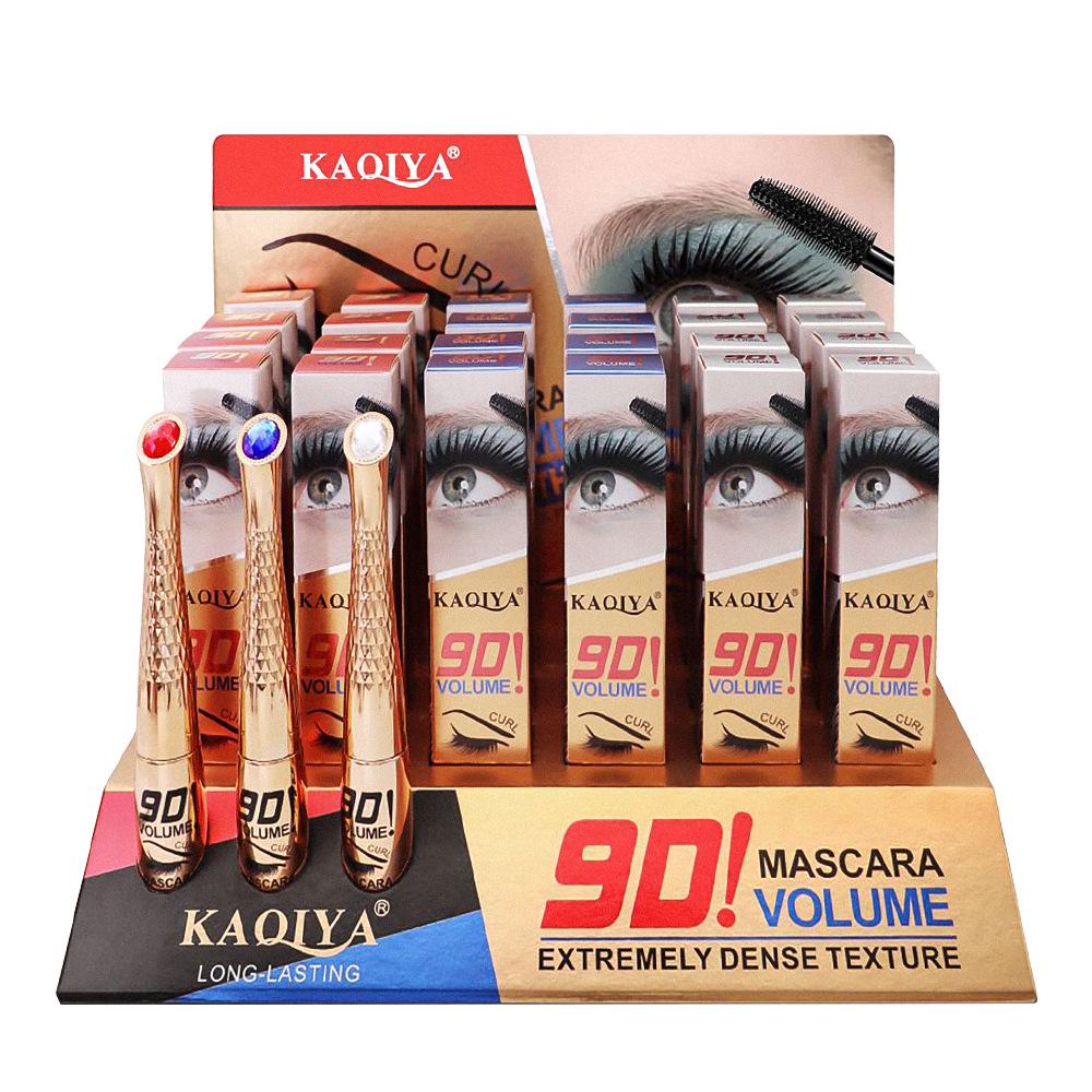 KAQIYA Smudge-Proof Long-Lasting Gem Mascara – Thickening, Lengthening, Curling with Fine Comb Eyelash Primer.
