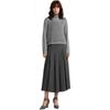 ELLE French Style High-End Knit Pullover Half Turtleneck Sweater Women Sweater Medium-Gray EM40290