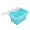 Collapsible Silicone Food Storage Container High Temperature Resistant Microwave Safe Lunch Box Environmental Friendly