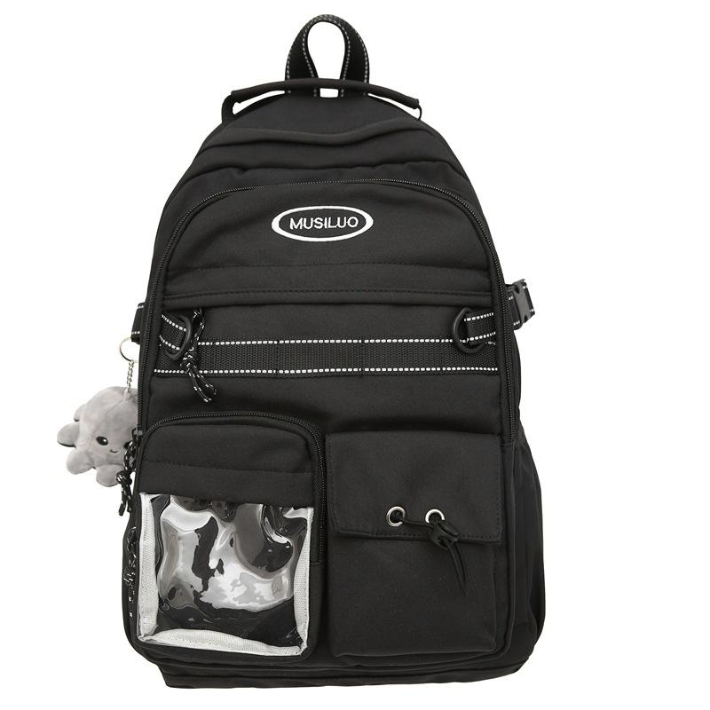 Sac à dos d'école pour étudiant, sac à dos de couleur unie pour femme, sac à dos d'ordinateur pour homme