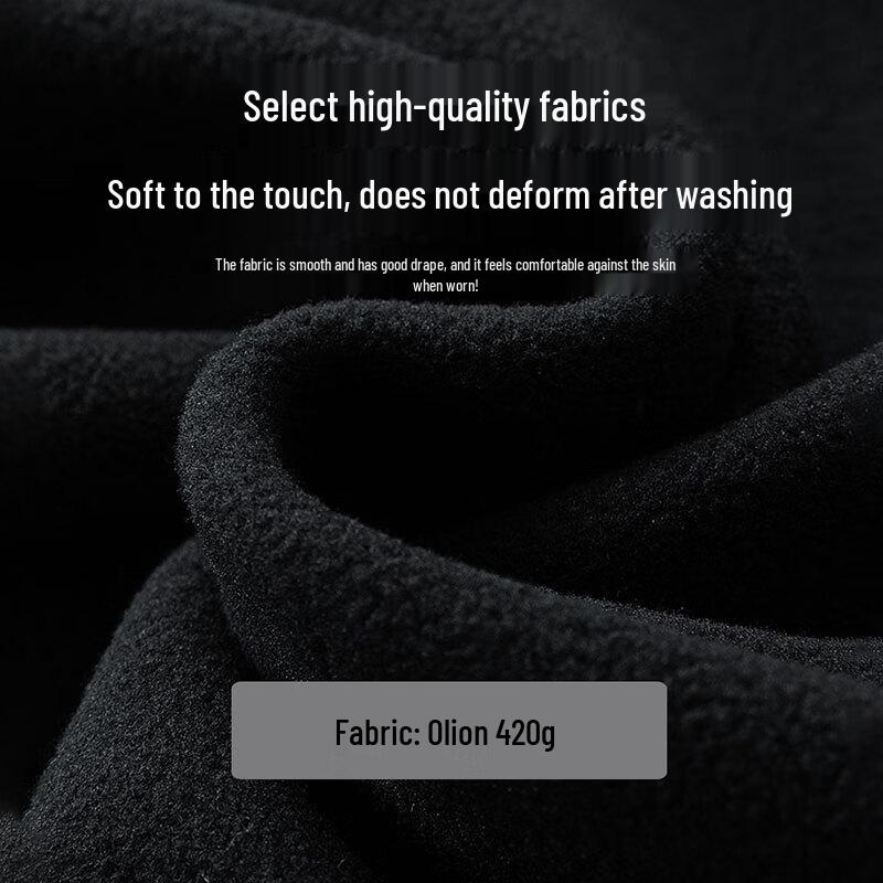 ROMON Men's Stand Collar Double-Sided Fleece Jacket