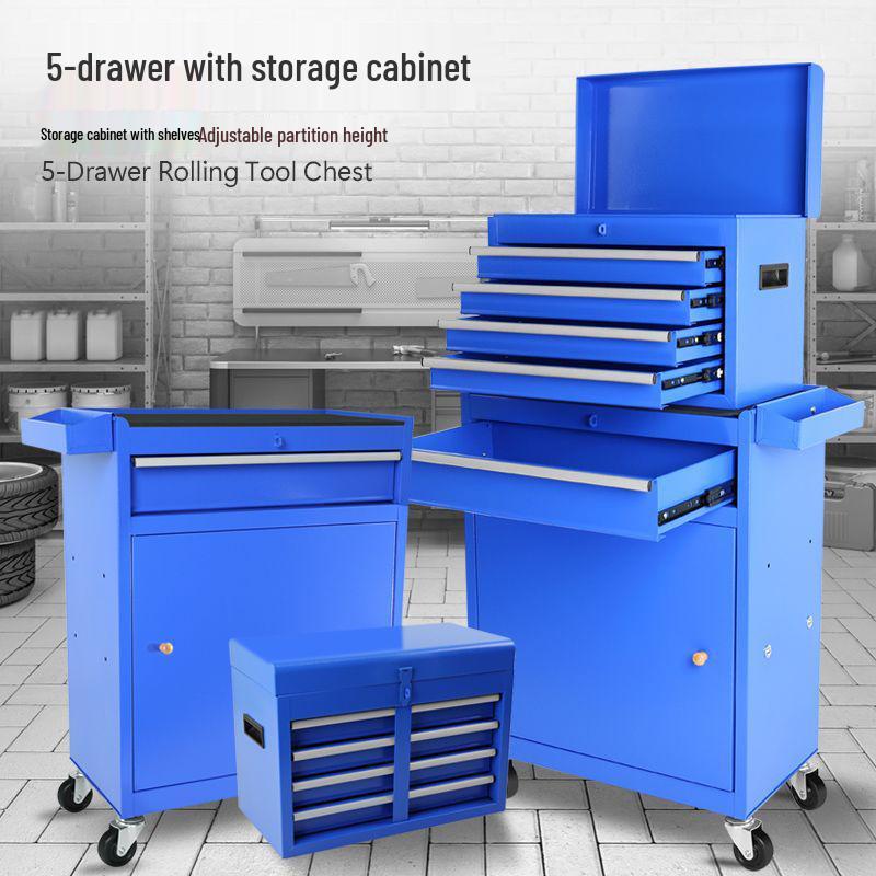 Multi-Function Heavy-Duty Tool Cart with Drawer-Type Repair Box and Mobile Trolley