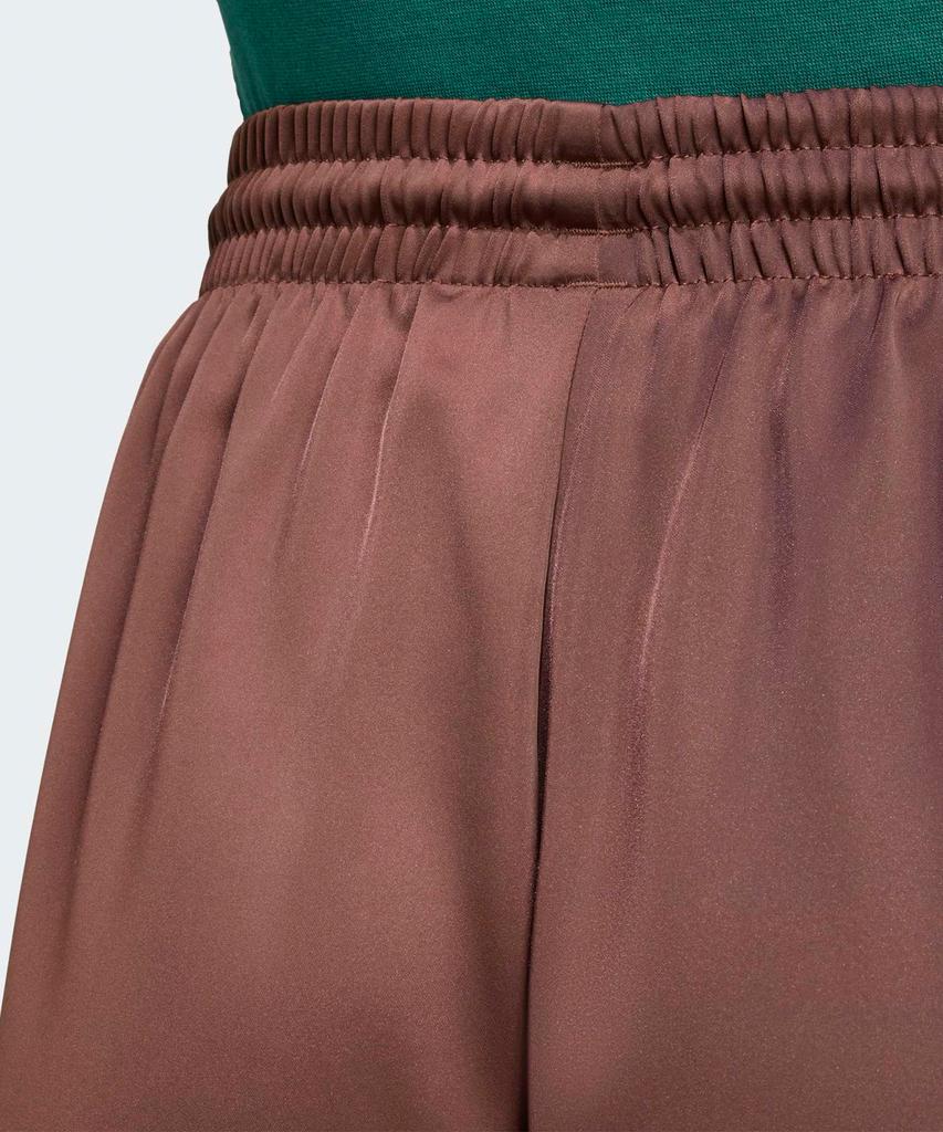 adidas Satin Wide Leg Track Pants - Brown:Cream White / Kd2541
