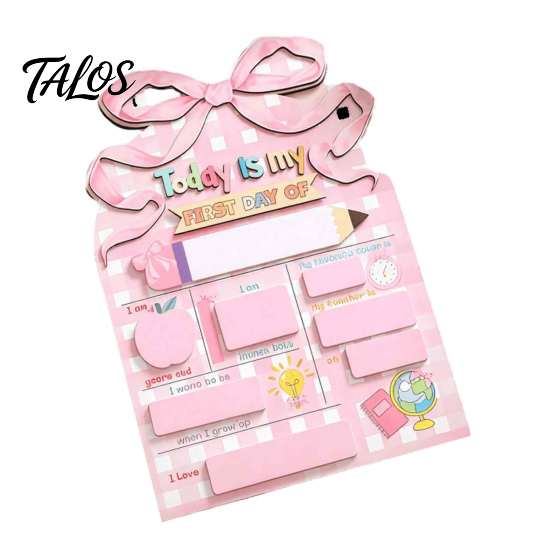 Birthday Party Sign First and Last Day of School Board for Kids, Reusable Wooden Handwritten Note Holder Chalkboard Sign, Cute Writing Daily