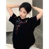 Women's Round Neck Short Sleeve Cotton T-Shirt Loose Fit Floral Print Casual Summer Top