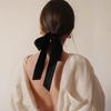 Mode Vintage Schwarze Samt Schleife Haarband Scrunchie für Damen Mädchen Langes Elastisches Haargummi Kopfschmuck Weibliches Haarzubehör