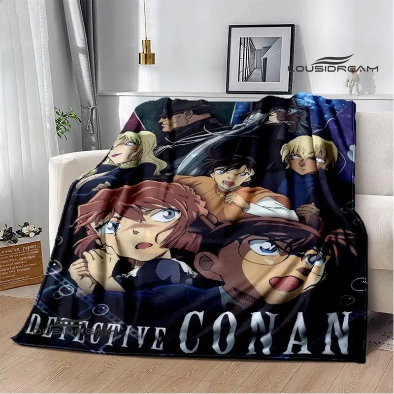 Detective Conan Cartoon Printed Blankets Picnic Blanket Warm Flannel Blankets Home Bed Linings Blankets for Beds Birthday Gift