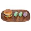 Nieregularna drewniana taca do przechowywania Organizer na przekąski owoce Akcesoria stołowe Talerz do fast foodów Dekoracja 30x20cm