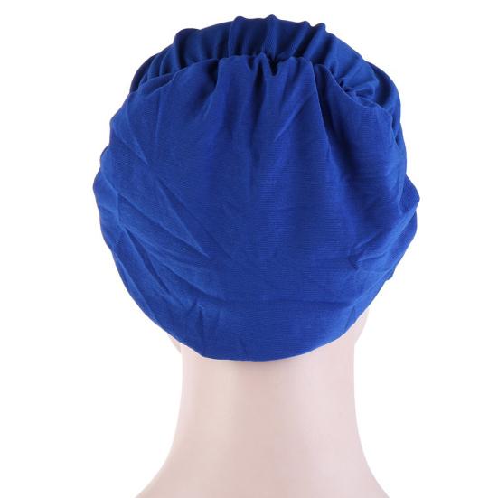 Women Small Solid Color Soft Knotted Night Sleep Beanie Bonnet Chemo Hat Cover