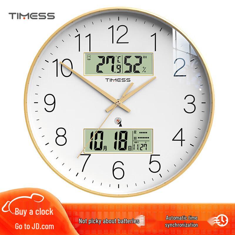 Timess Radio Controlled Wall Clock with Perpetual Calendar