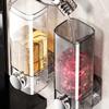 Wall Mounted Soap Dispenser No-Drill Installation Shampoo Gel Dispenser Press Pump Liquid Soap Container for Bathroom Hotel Home