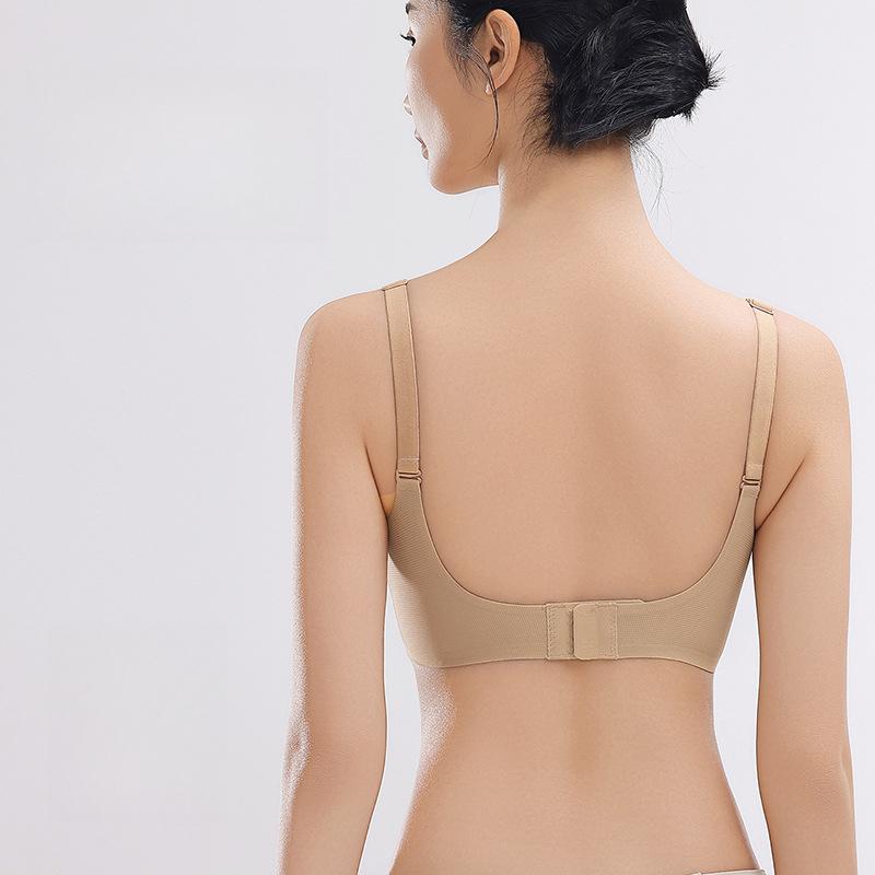 Lingerie Women's Gathering Bra Thin Lingerie Seamless Bra Breast Gathering and Anti-sagging Bra Push Up Bra