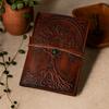 Small Embossed Tree of Life Leather Journal 18x13cm
