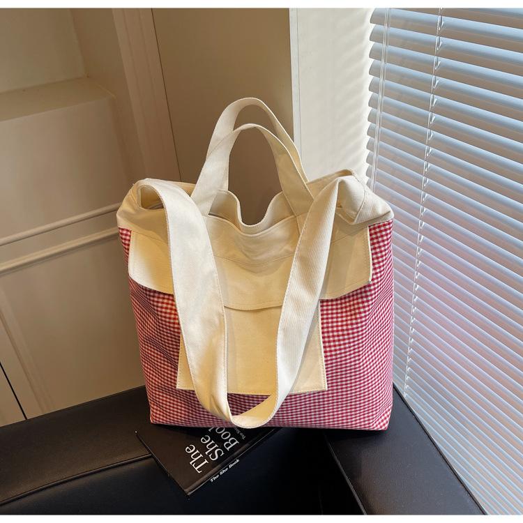 New fashionable high-value large-capacity tote bag shoulder cloth bag women's commuter fashion multi-pocket