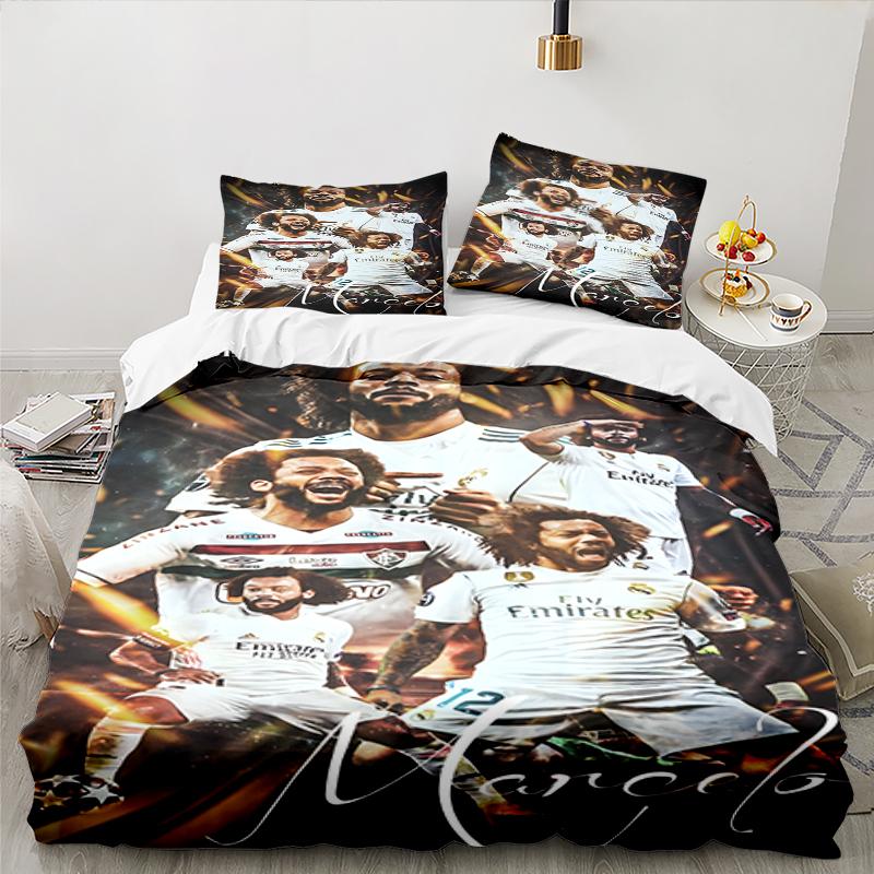 3PCS Real Vieira Football Legend Bedding set,Ideal for1pc Duvet Cover And 2pcs Pillowcases Perfect for Christmas gift,Ideal for Bedroom, Dormitory