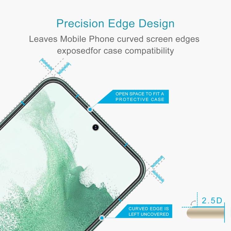 0.26mm 9H 2.5D Tempered Glass Film For Samsung Galaxy S22+ 5G, Fingerprint Unlocking Is Not Supported