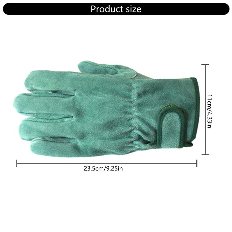Anti Cut and Heat Resistant Leather Gloves Mechanical Repairs and Maintenance Gloves for Climbing and Outdoor Barbecue