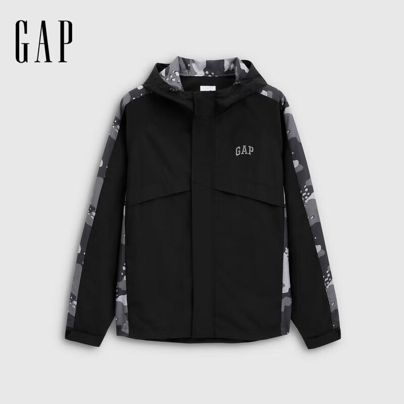 

Gap Men s Logo Camo Water-Repellent Hooded Jacket 3XL