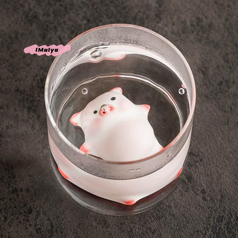 Cartoon Ceramic Tea Cup Piggy Bubbling Tea Pet Little Pig Spit Bubbles Water Mug Funny Home Decoration Tea Accessories