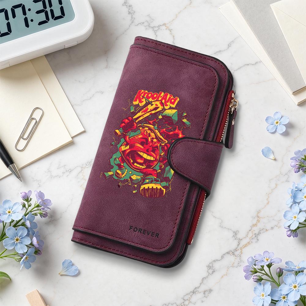 Stylish Patterned Long Wallet Durable Fashion Daily Use Card Holder Pocket Purse
