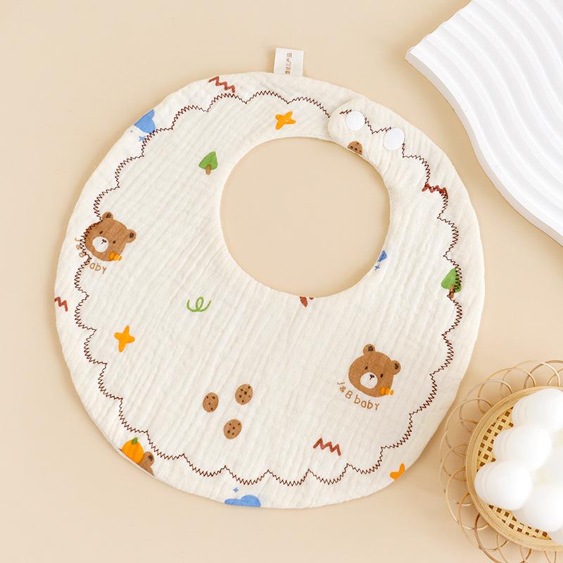 Six-Layer Baby Crinkle Cloth Bib - Soft, Absorbent & Anti-Spit-Up for Newborns