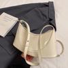 PU Leather Half-Mo Crossbody Bag Versatile Purse Wallets PU Leather Shoulder Bag Korean Style Messenger Bag Underarm Bag Party