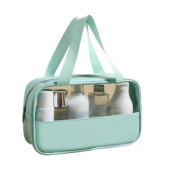 Atrakcyjna kosmetyczka o dużej pojemności. Przezroczysty wodoodporny pojemnik na kosmetyki