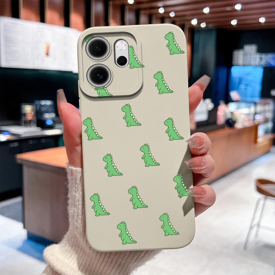For Oppo Reno 14F 5G Phone Case Sunflower Patterns Soft Liquid Silicone Shell For OppoReno14F 14 F Camera Coverage Durable Capa