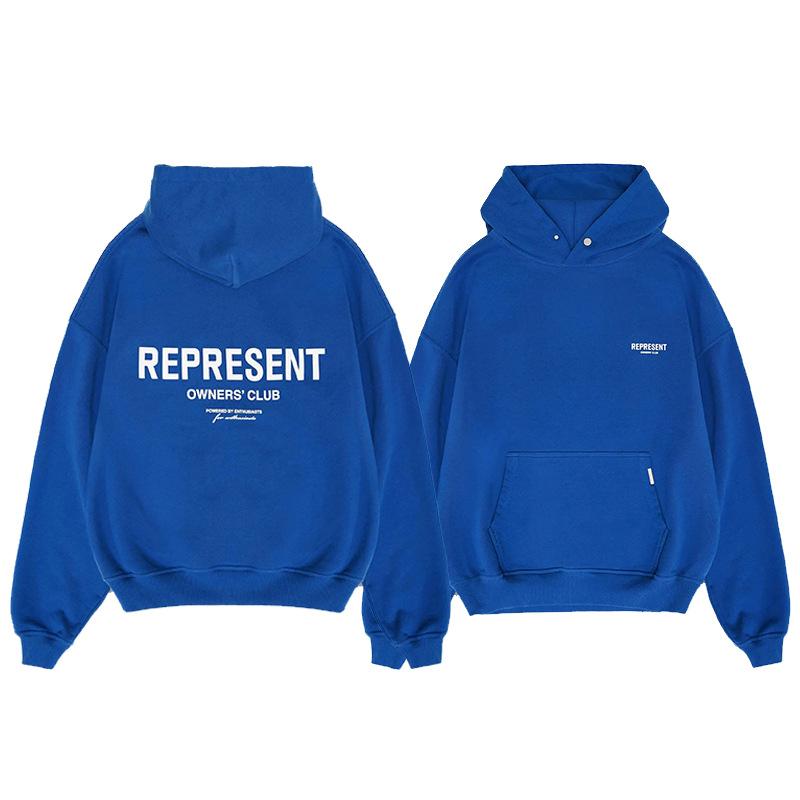 Classic Letter Print Oversized Hooded Sweatshirt Unisex Streetwear Hooded Sweatshirt