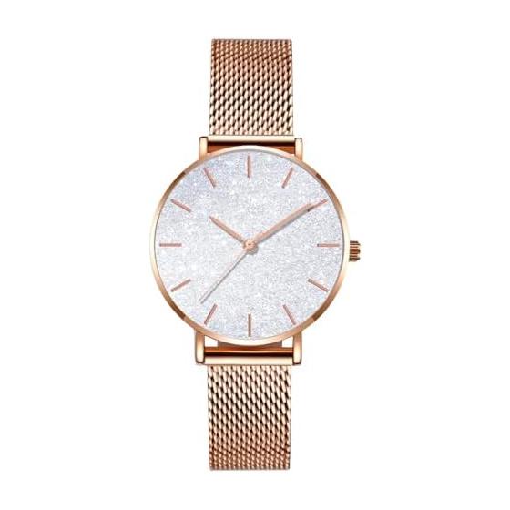 RORIOS Ultra Thin Women s Watch, Simple Design, Stylish Mesh Belt Women s Watch, Stylish Starry Sky Sparkly Dial, Business Quartz Watch watch for