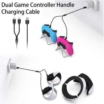 Şarj Kablosu 1'den 2'ye Verimli Tip-C Arayüz Oyun Kolu Şarjı Çift Kol Değiştirme Kablosu PS5/PS VR2 İçin