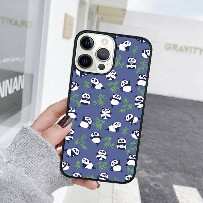 China Panda Creative Hard Phone Case For iPhone 17 Air 15 16 Cover  11 13 14 Pro Max 12 Plus Max Fundas