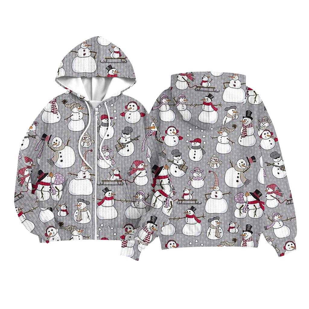 Children Girls And Boys Fashion Jacket Casual Printed Long-sleeved Hooded Cardigan Sweatshirts