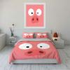 Cute Cartoon Pig Face Print Bedding Duvet Cover Set Duvet Cover Pillowcases  (1*Duvet Cover 2*Pillowcases, without duvet insert)